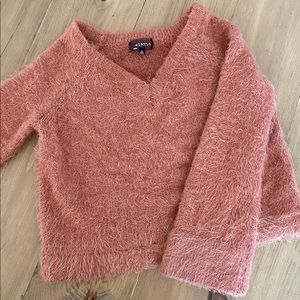 Bell Sleeve Eyelash Sweater